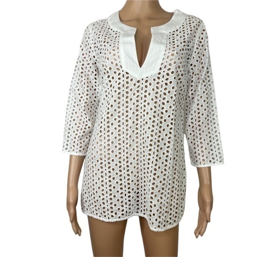 Vintage Tommy Bahama Women Top Blouse White Sz S/P
